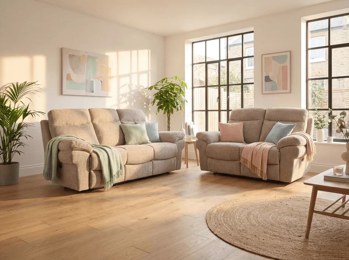 The Tanya Electric Recliner Set in a modern setting