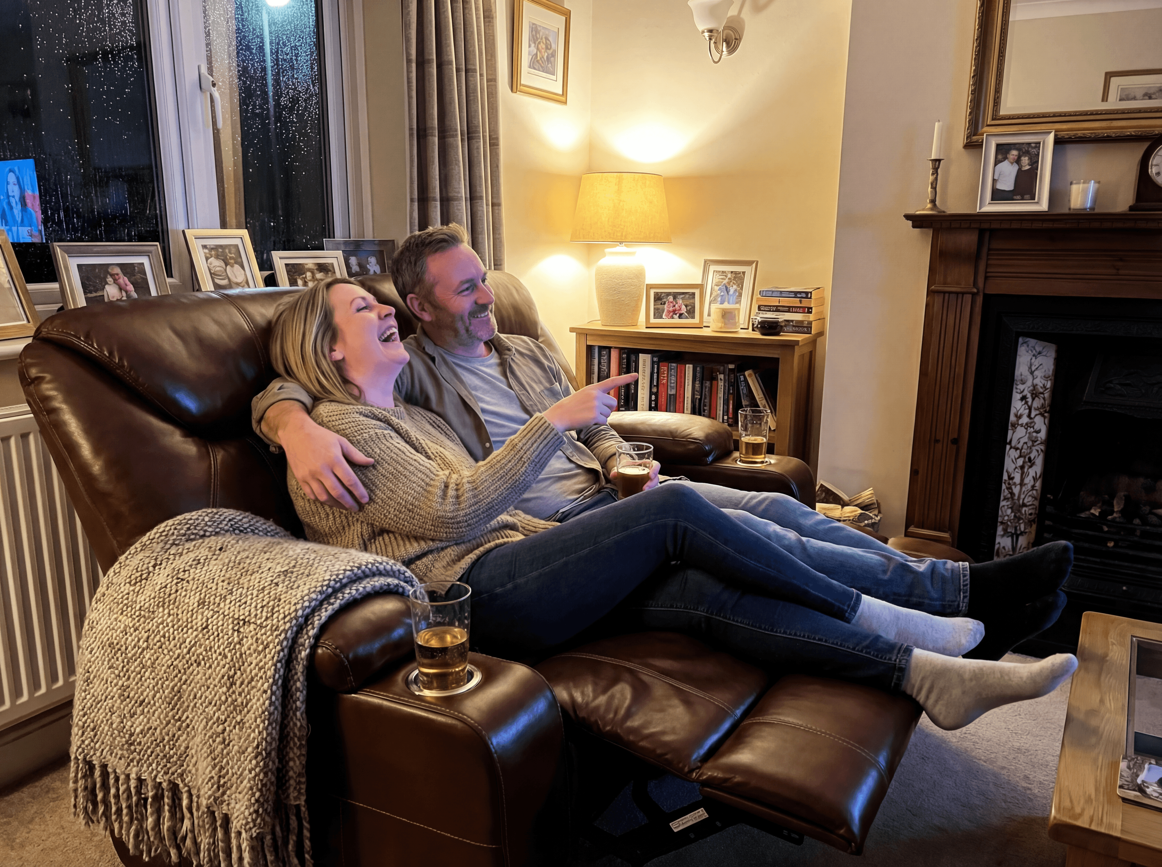 Mark & Sarah with their Cinema Recliner